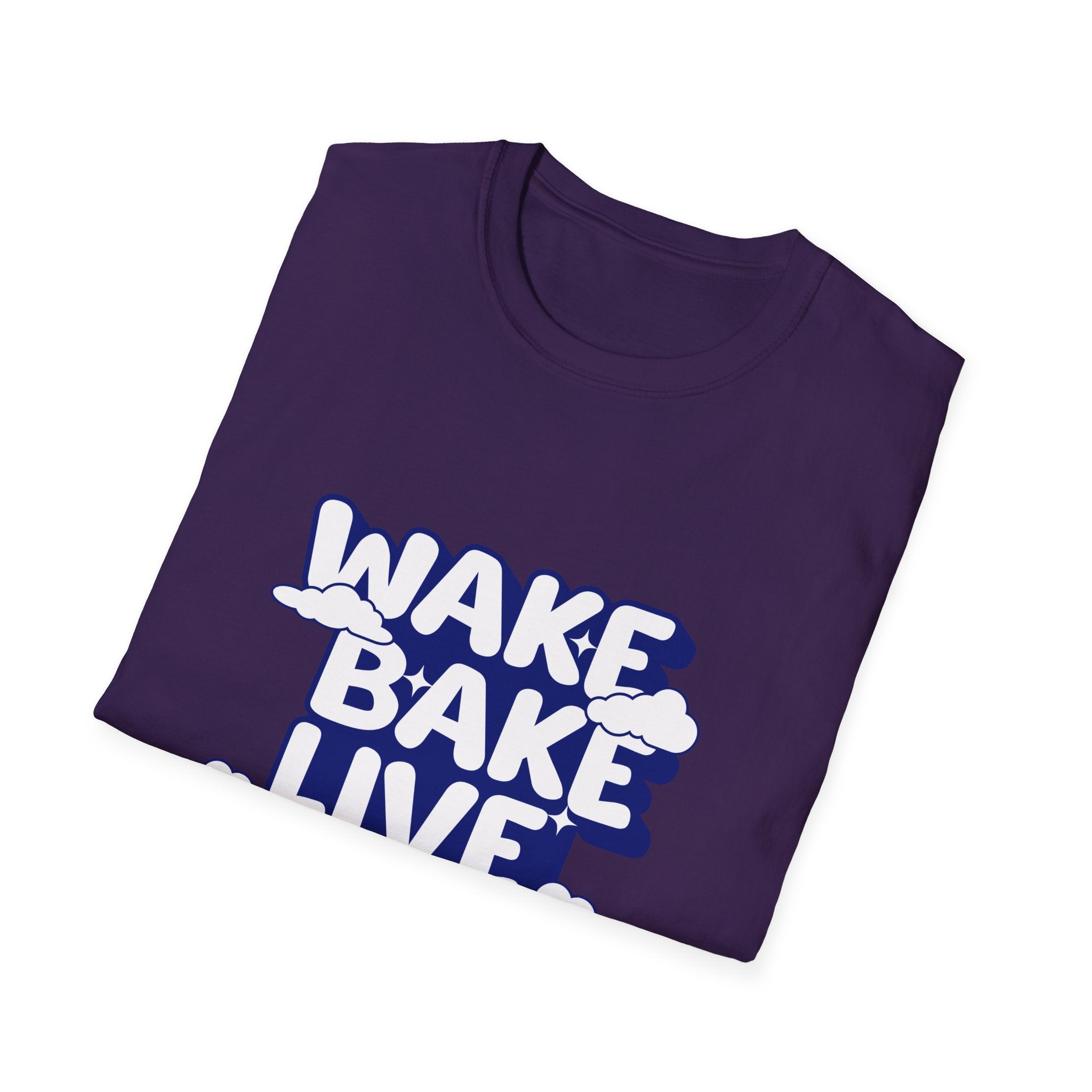 Wake Bake Live Repeat - Unisex T-Shirt (Front) - Damned Threads